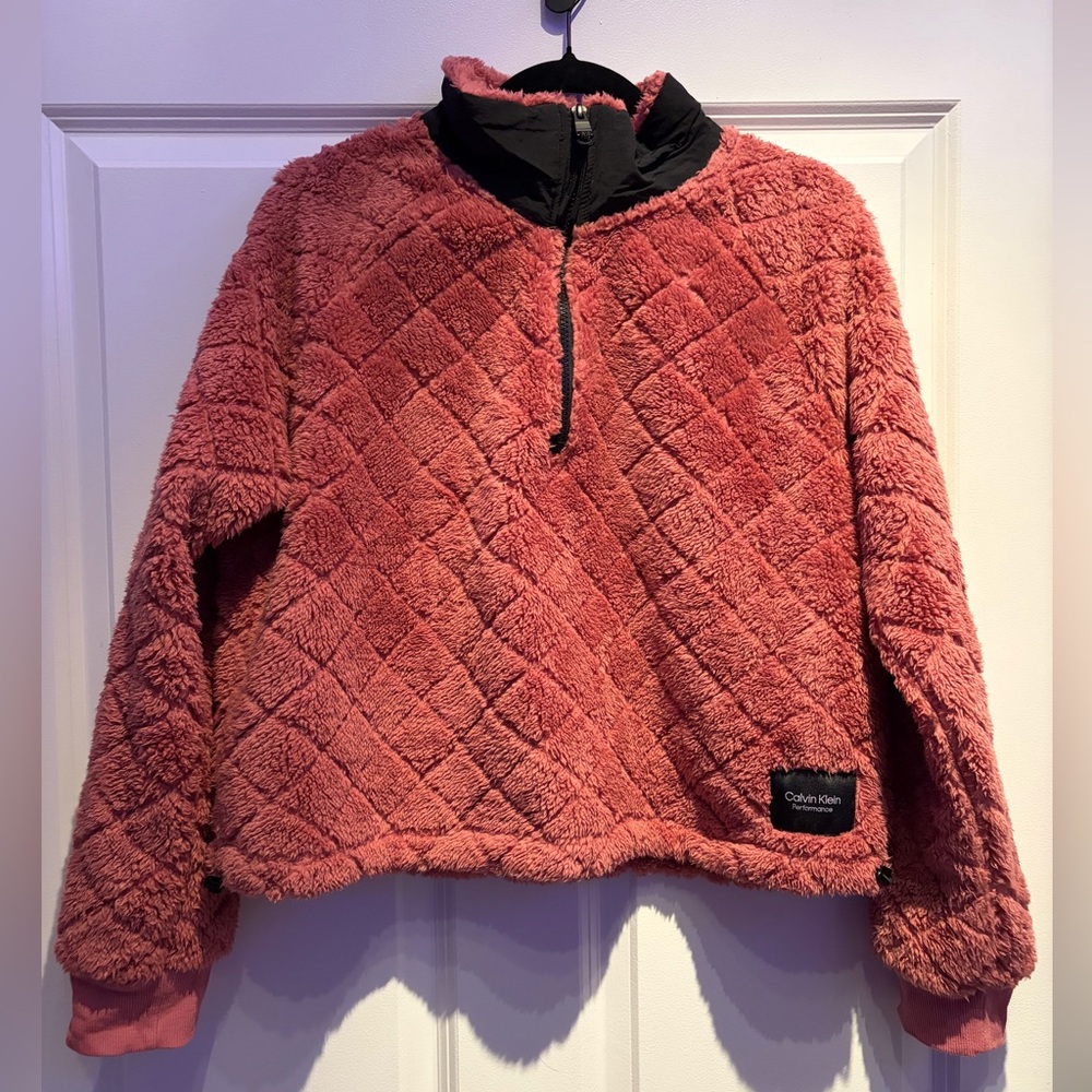 Calvin Klein Rose Quilted Fleece Jacket